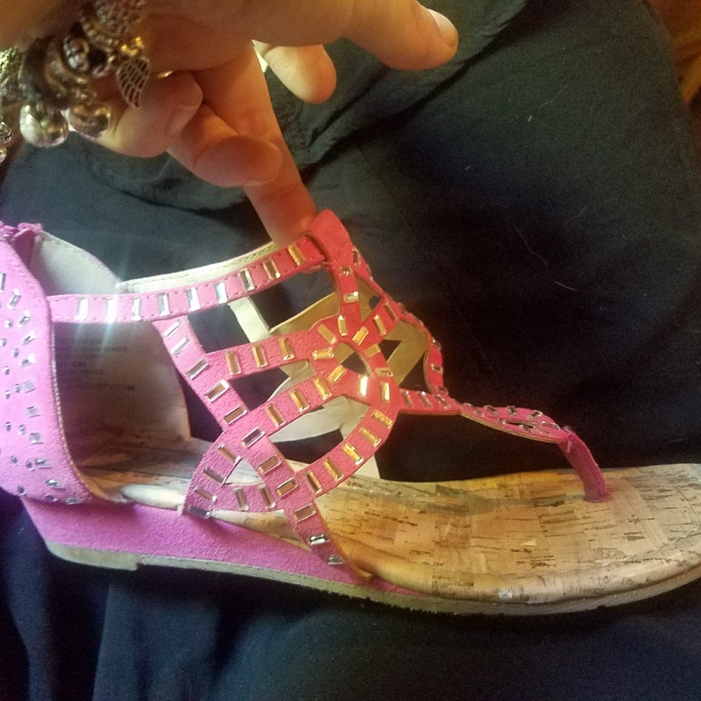 2 for $30. Pink gladiator sandals
